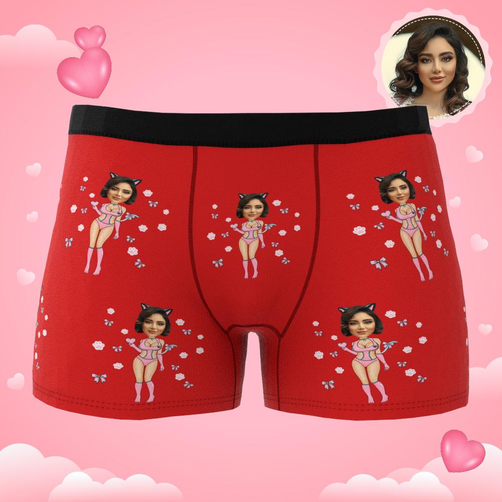 Custom Wife Or Girlfriend Face Boxers AR View - Personalized Couple Men's boxer briefs