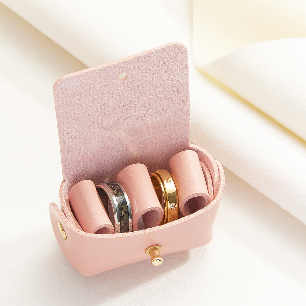 Funny Face Tie - Personalized Any Name Leather Wedding Ring Box