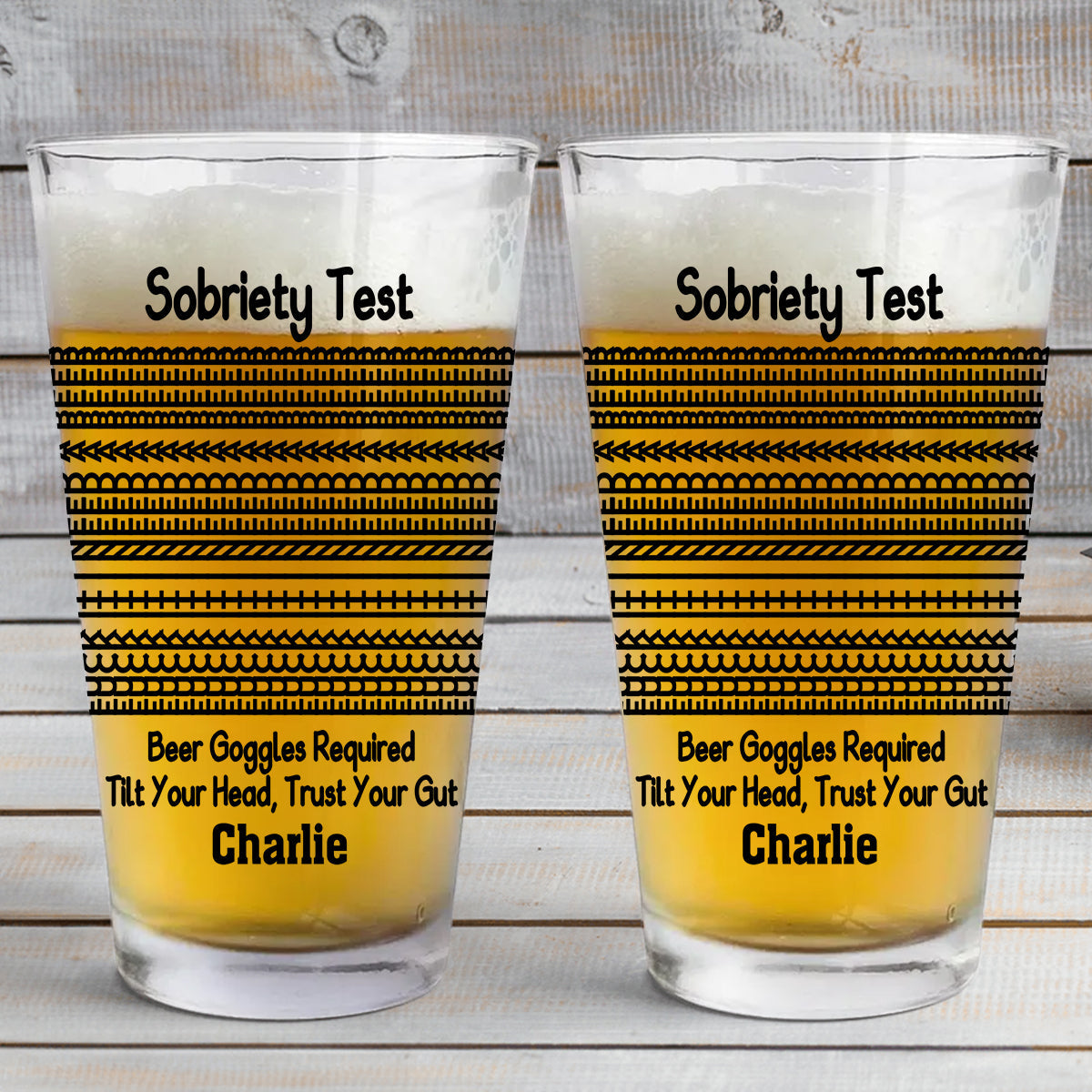 Beer Sobriety Test - Personalized Beer Beer Glass