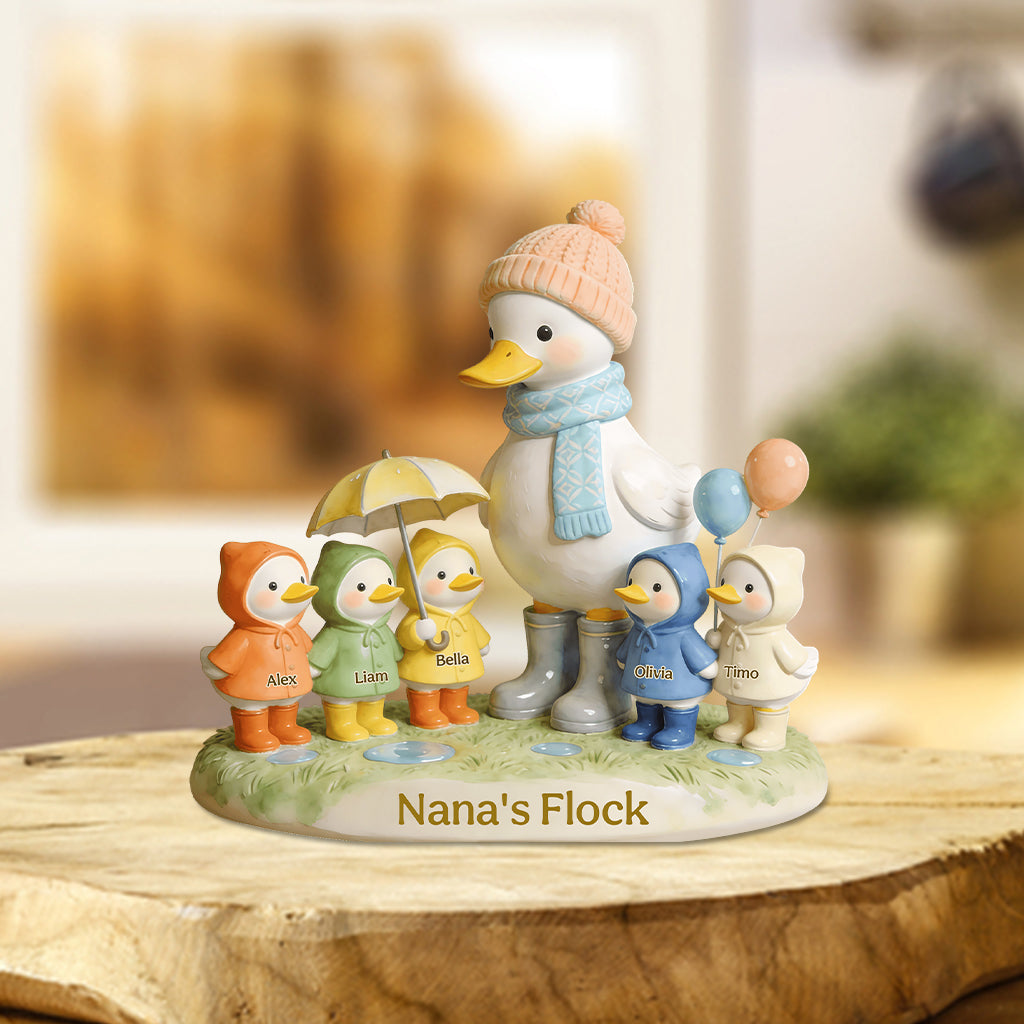 Grandma's Flock Gift For Mom, Nana - Personalized Grandma Custom Shaped Acrylic Plaque