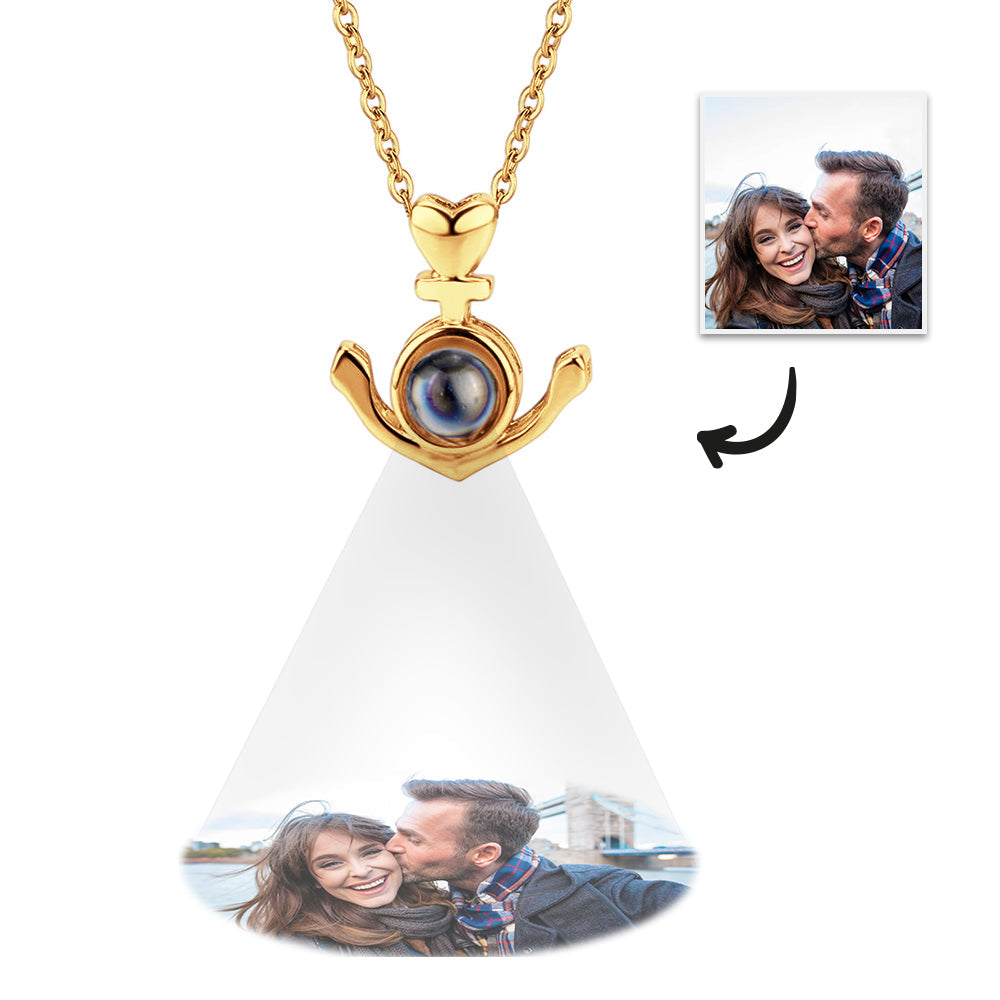 Anchor - Personalized 925 Sterling Silver Anchor Projection Necklace