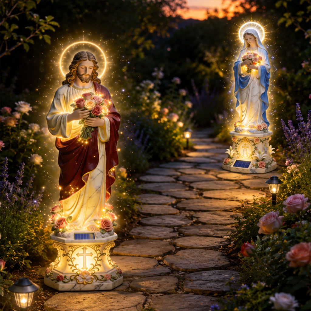 Heavenly Blessings Solar Garden Lights - Personalized Christian Solar Acrylic Light