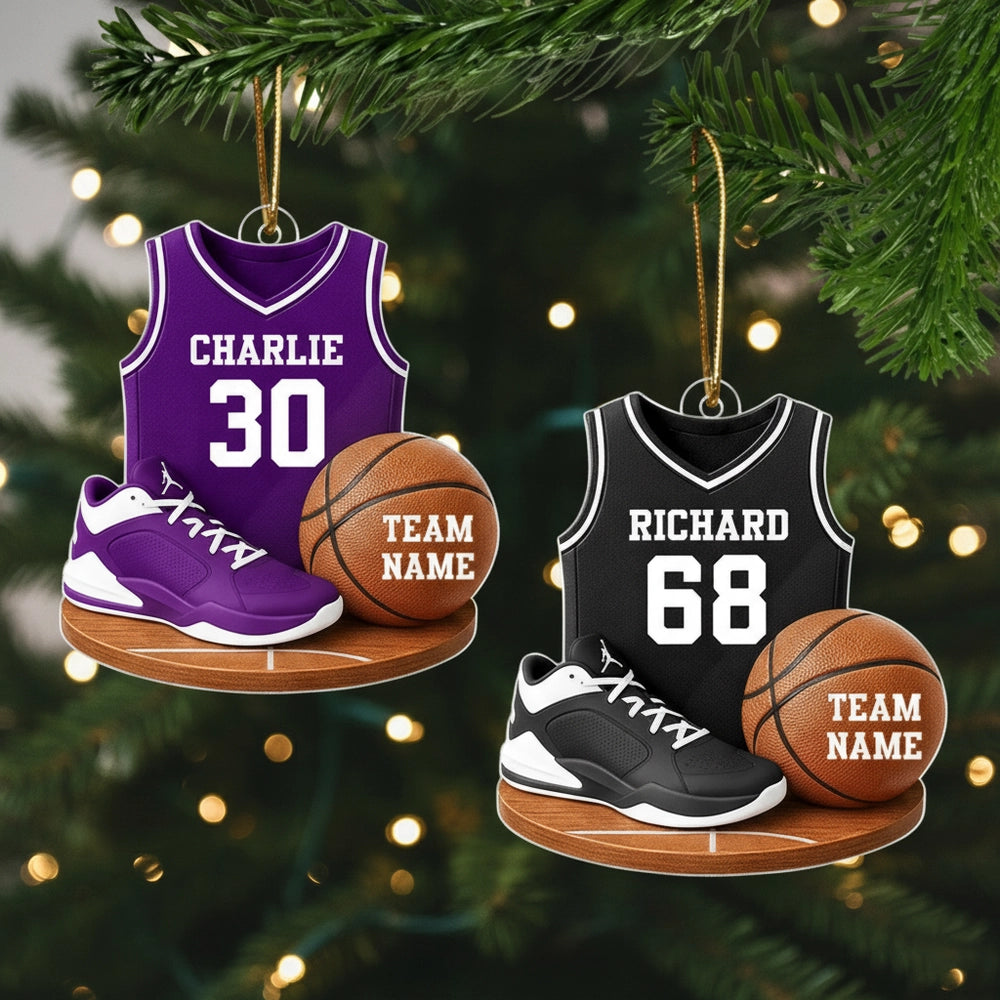 Basketball Jersey Acrylic Ornament – Custom Design, Perfect Gift for Sports Lovers