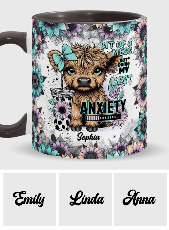 Bit Of A Mess But Doing My Best - Personalized Accent Mug