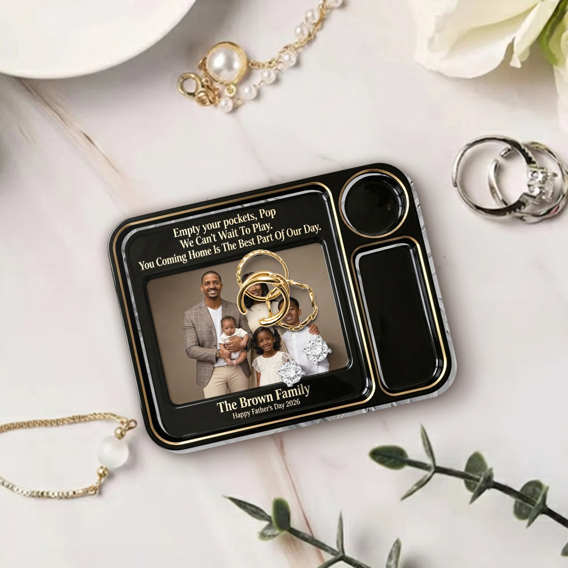 Father's Day Gift, Key & Wallet Tray - Personalized Father Catch-All Tray
