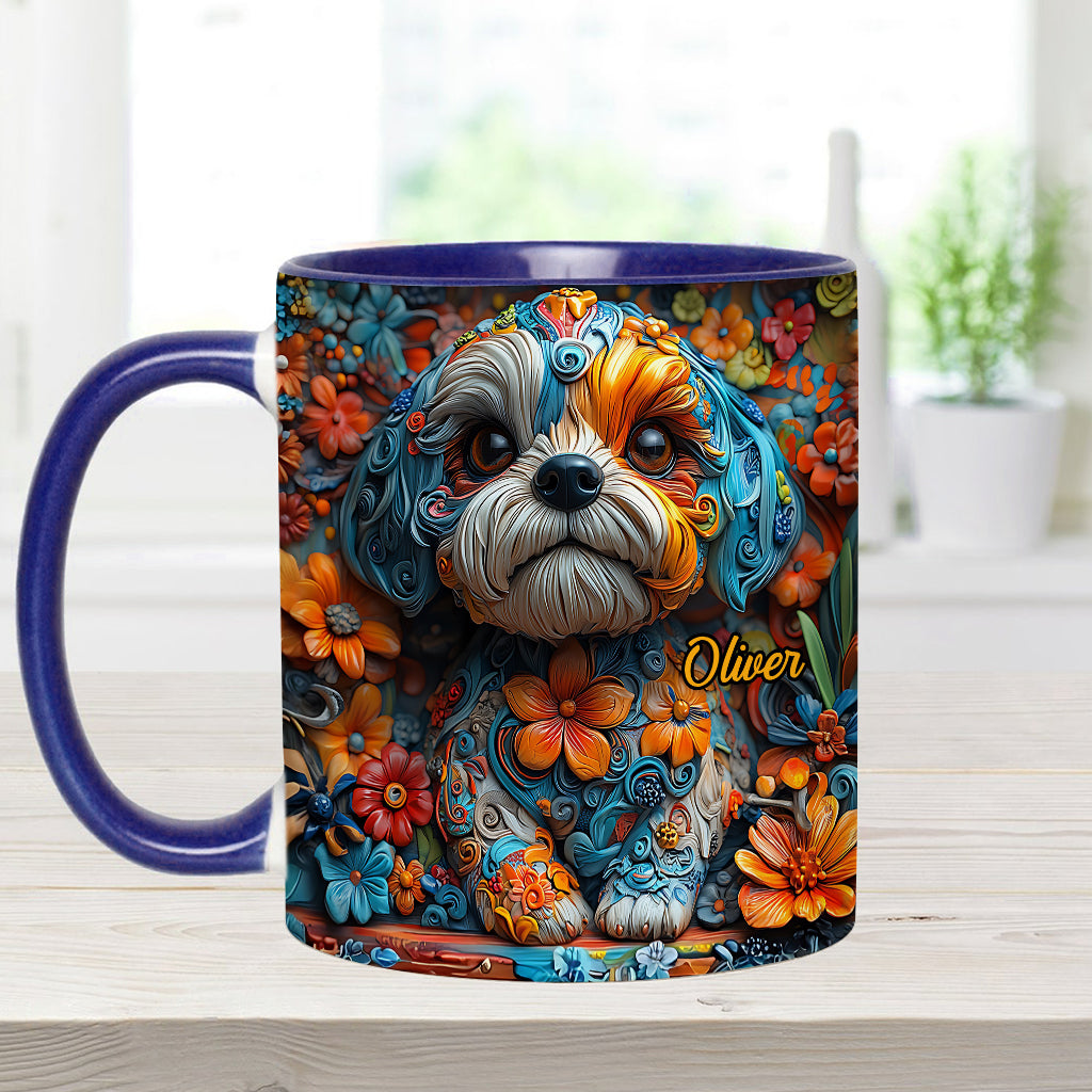 Colorful Shih Tzu Dreams - Personalized Dog Accent Mug