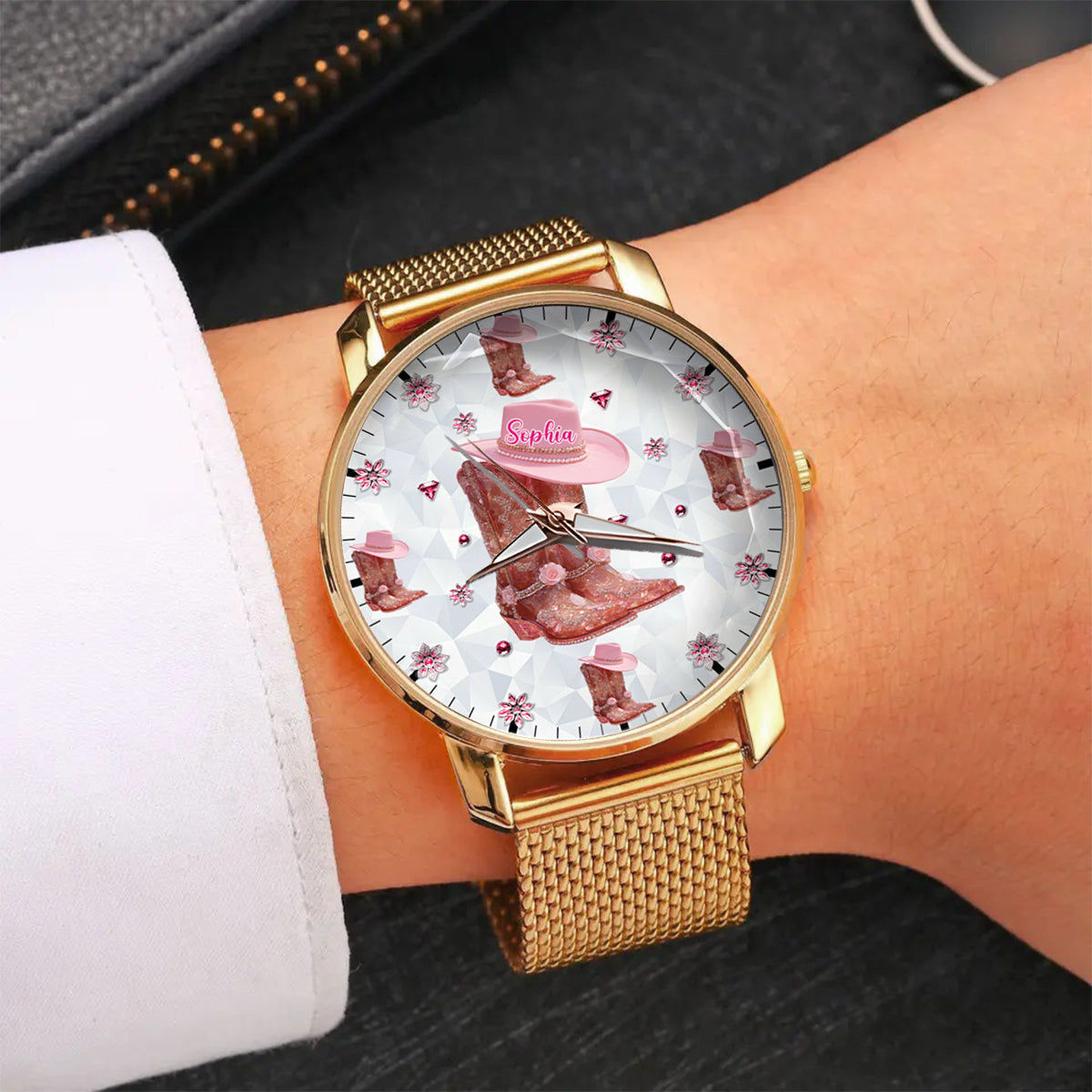 Floral Cowgirl - Personalized Cowgirl Women Hand Watch