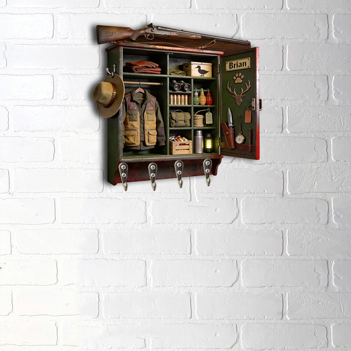 Born To Hunt - Personalized Hunting Custom Shaped Hanging Rack