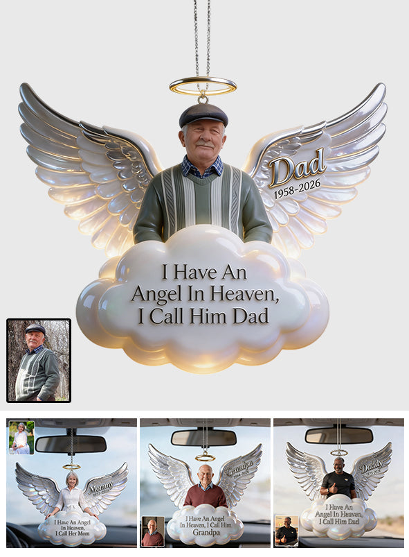 Angel Wing - Personalized Memorial Car Ornament
