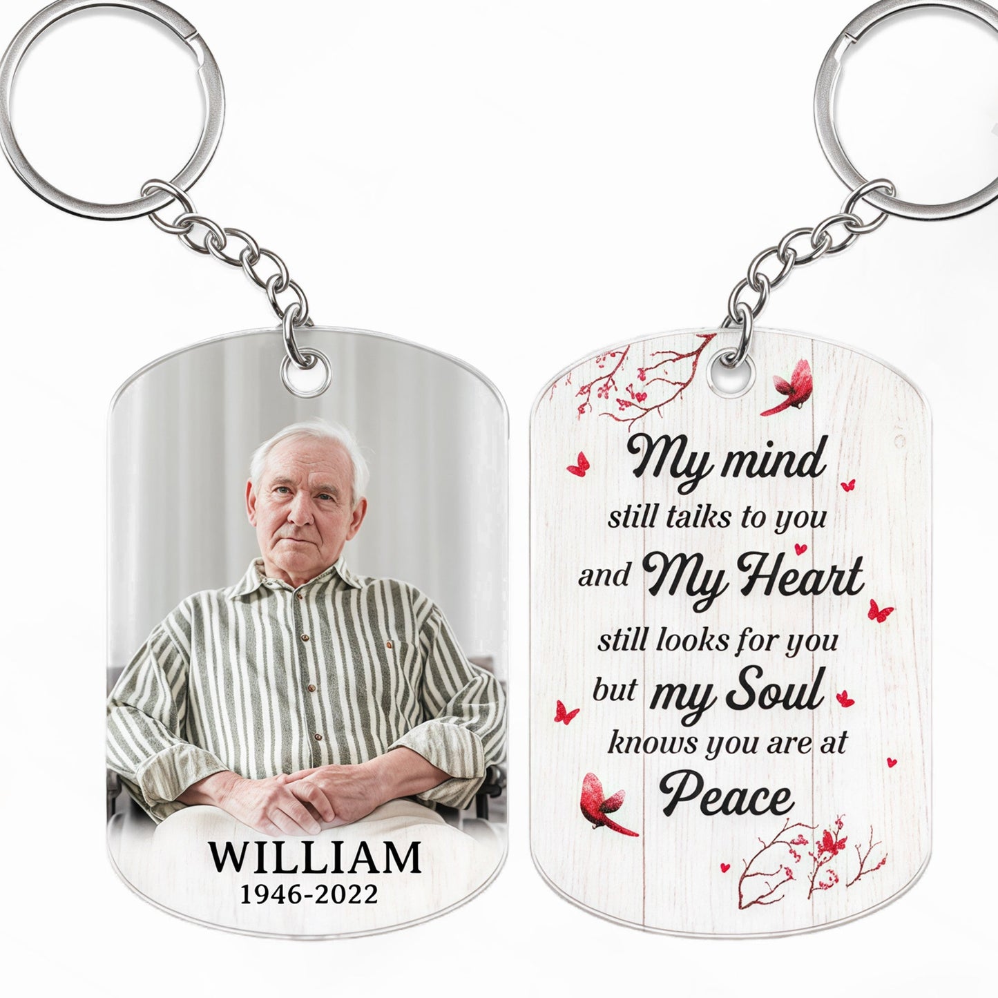 Memorial Keychain - Personalized Acrylic Design, A Gift of Love and Remembrance