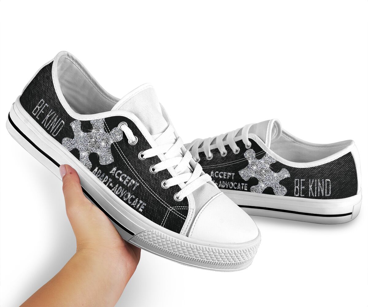 Accept Adapt Advocate Autism Awareness Low Top Shoes 0622