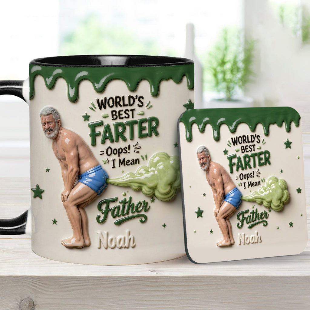 Best Farter Ever - Personalized Father Accent Mug & Coaster