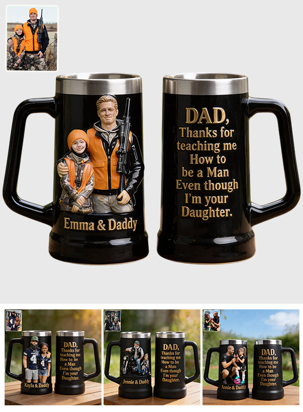How To Be A Man - Personalized Father Beer Stein