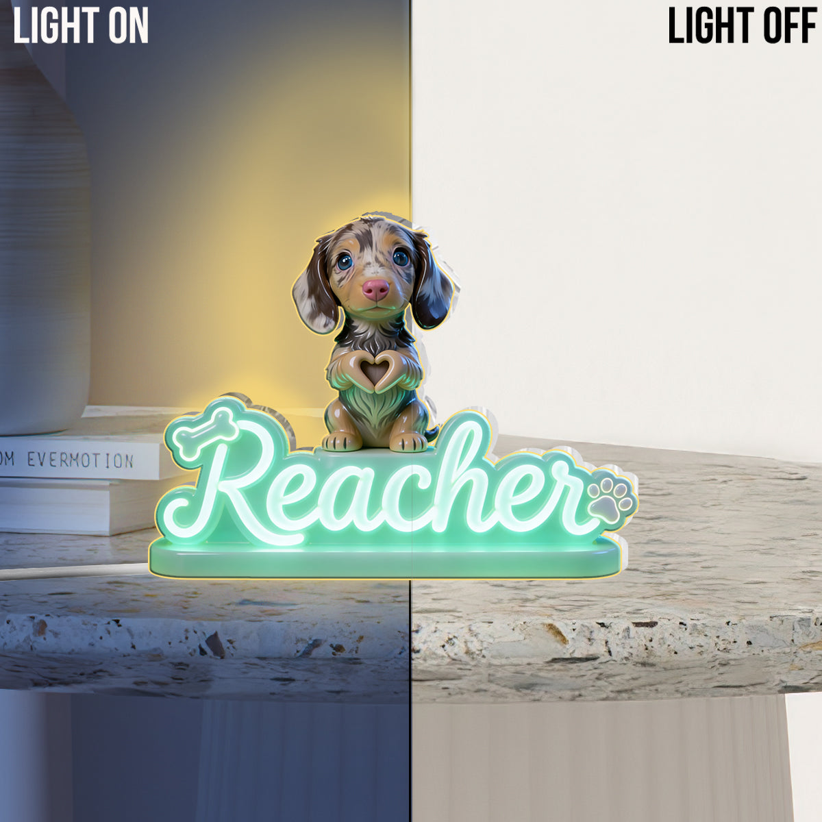 Custom Any Pet Photo - Personalized Dog Acrylic LED Night Light