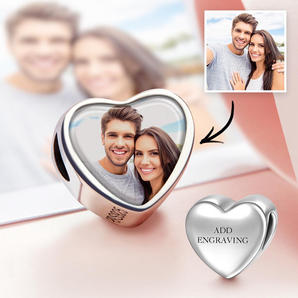 Any Photo - Personalized Heart Photo Charm