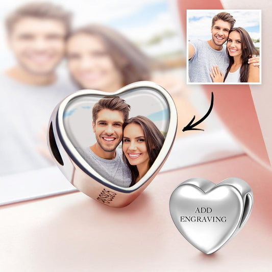 Any Photo - Personalized Heart Photo Charm