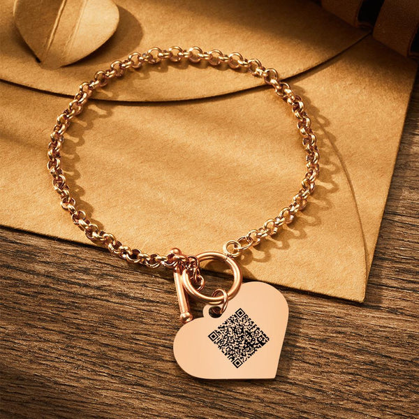 Love You - Personalized Couple QR Code Bracelets