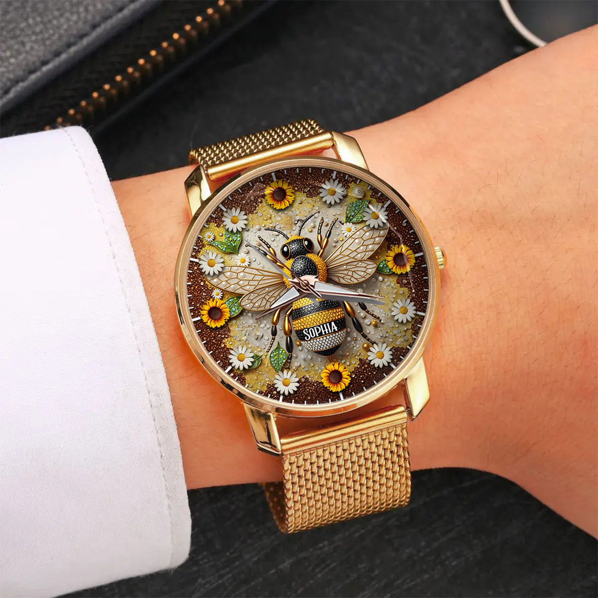 Daisy Bee - Personalized Bee Women Hand Watch