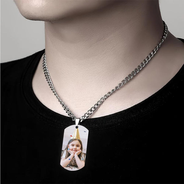 Happy Birthday - Personalized Photo Necklace