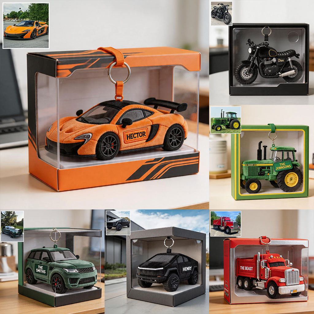 Custom Any Photo, Any Object - Personalized Car Lover Plush Keychain