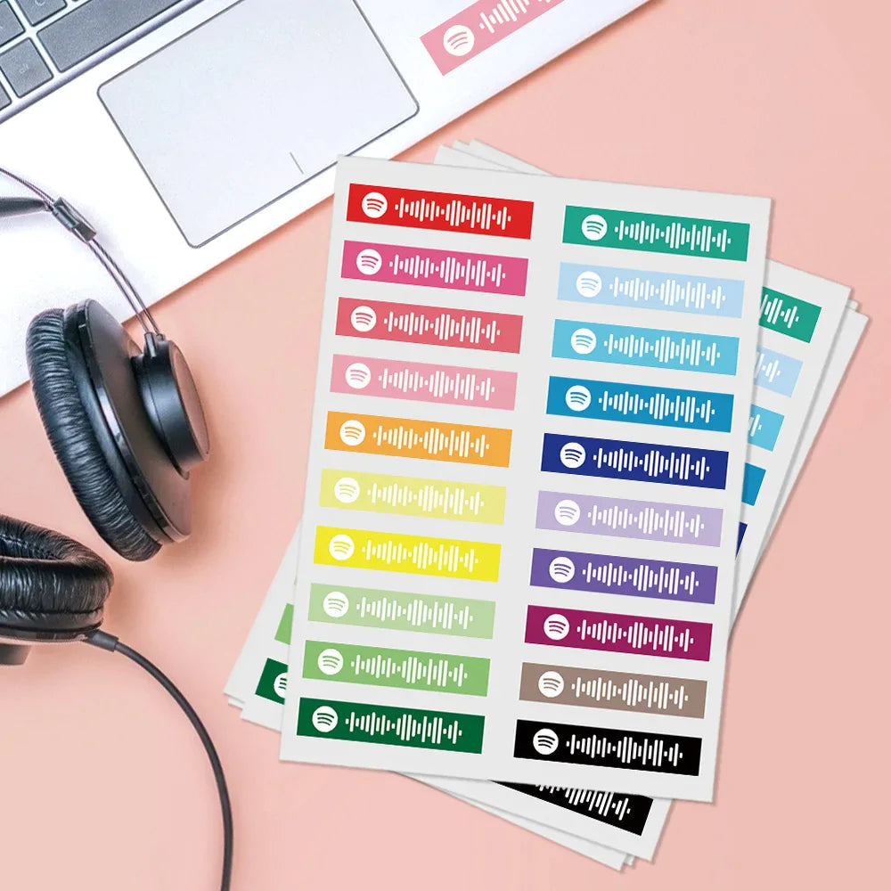 Colorful Music Code Sticker - Personalized Sticker