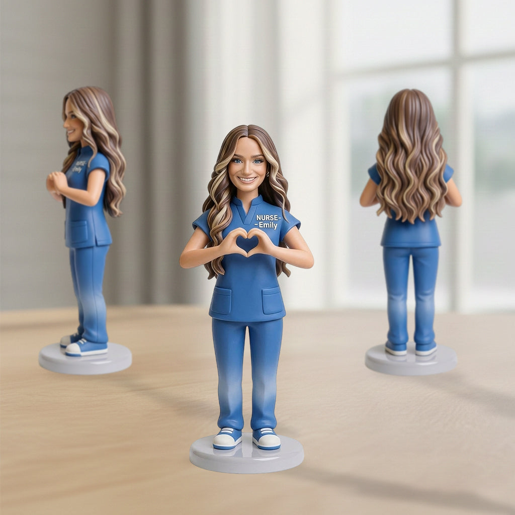 Custom Any Photo Meaningful Gift For Nurse/Healthcare Worker - Personalized Nurse Premium 3D Figurine