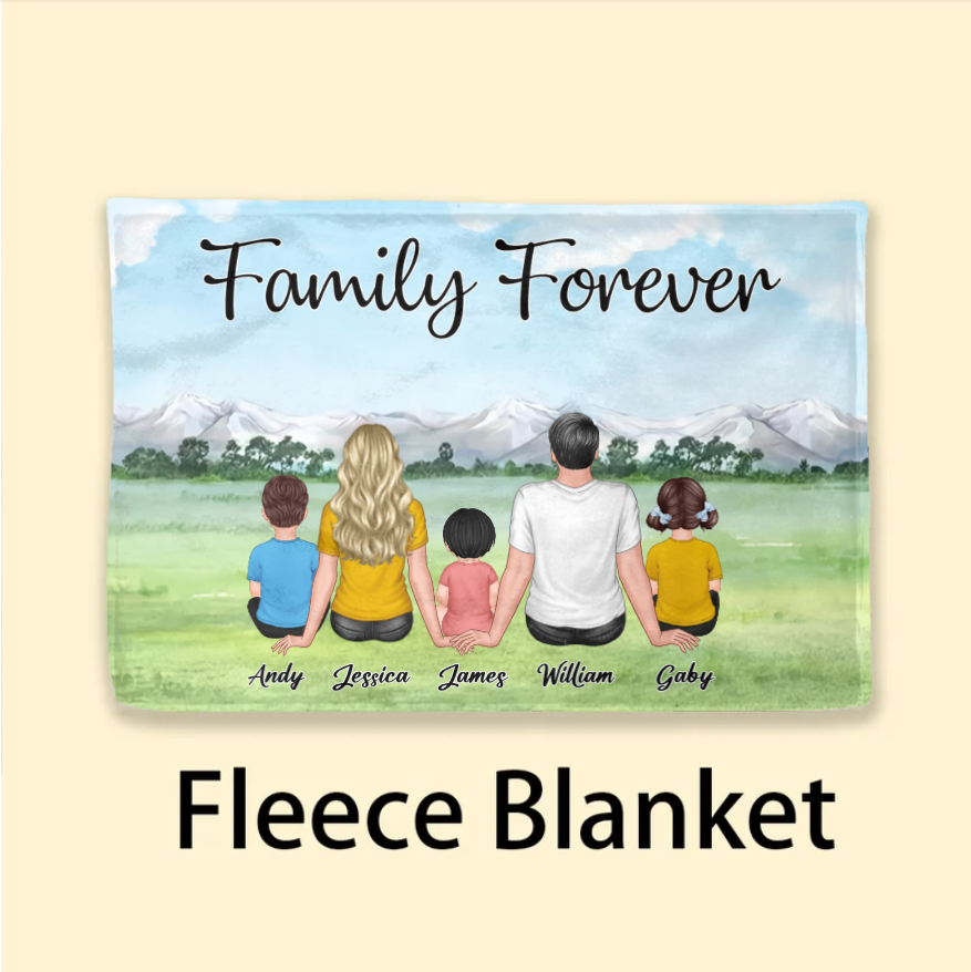 Personalized Family Poster, Plaque, Ornament, Keychain, and Sign - "Family Forever"