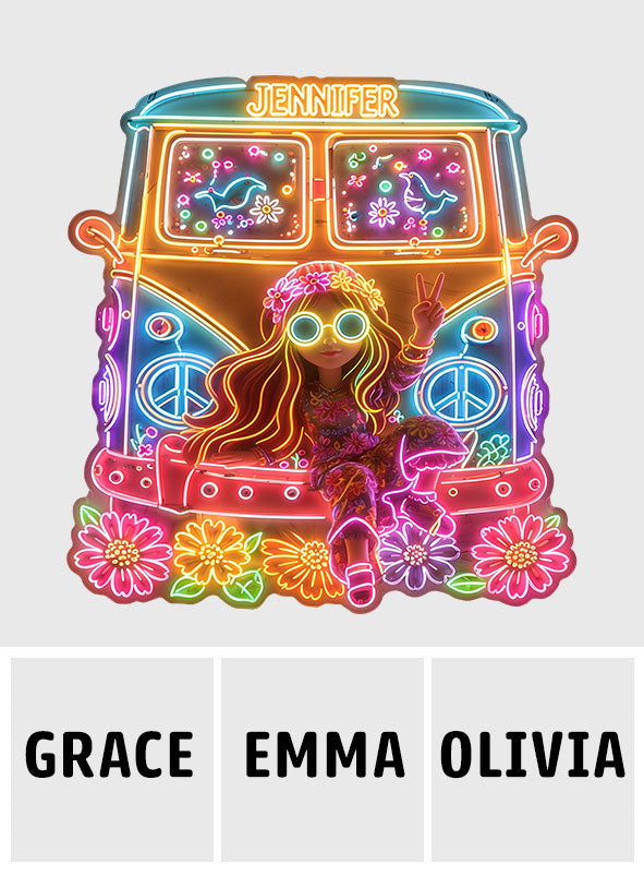 Hippie Souls - Personalized Hippie Neon LED Light Sign