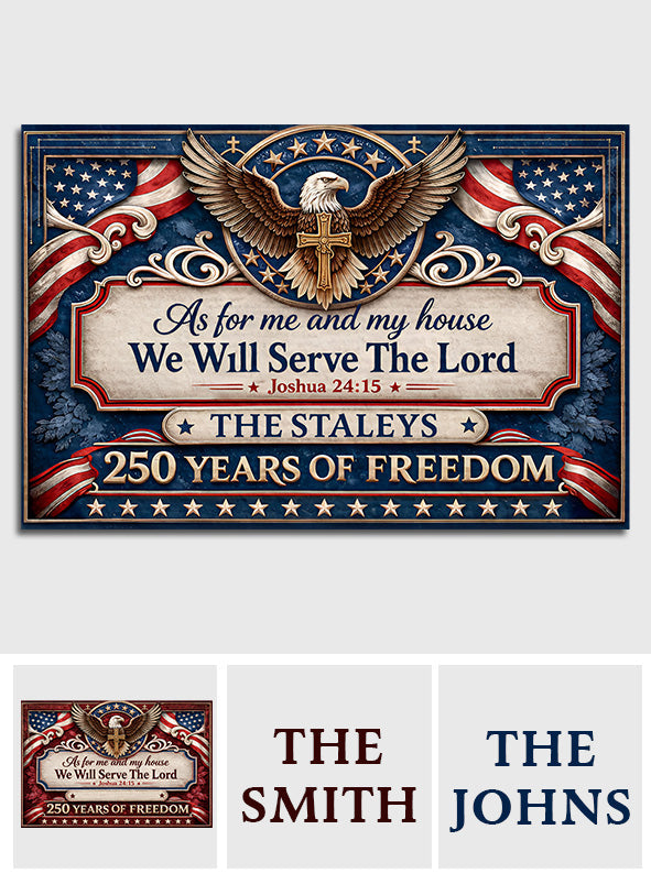 As For Me And My House We Will Serve The Lord - Personalized Doormat