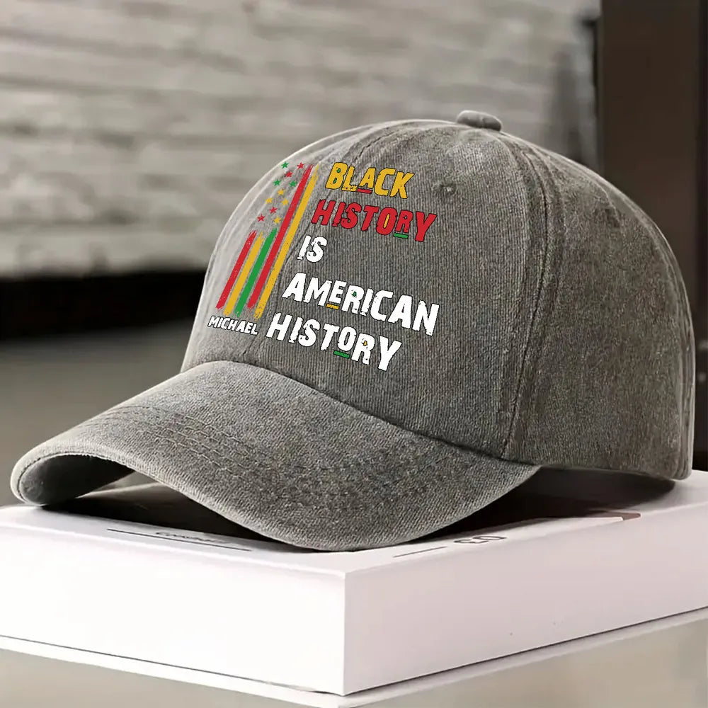 Personalized Washed Denim Baseball Cap, Custom Vintage Look Statement Hat, Unique Creative Gift for Everyday Wear