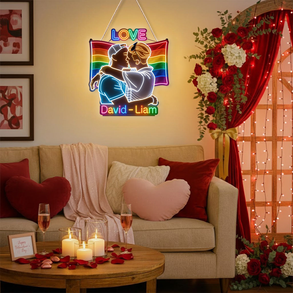 Love - Personalized LGBT Support LED Light Acrylic Sign