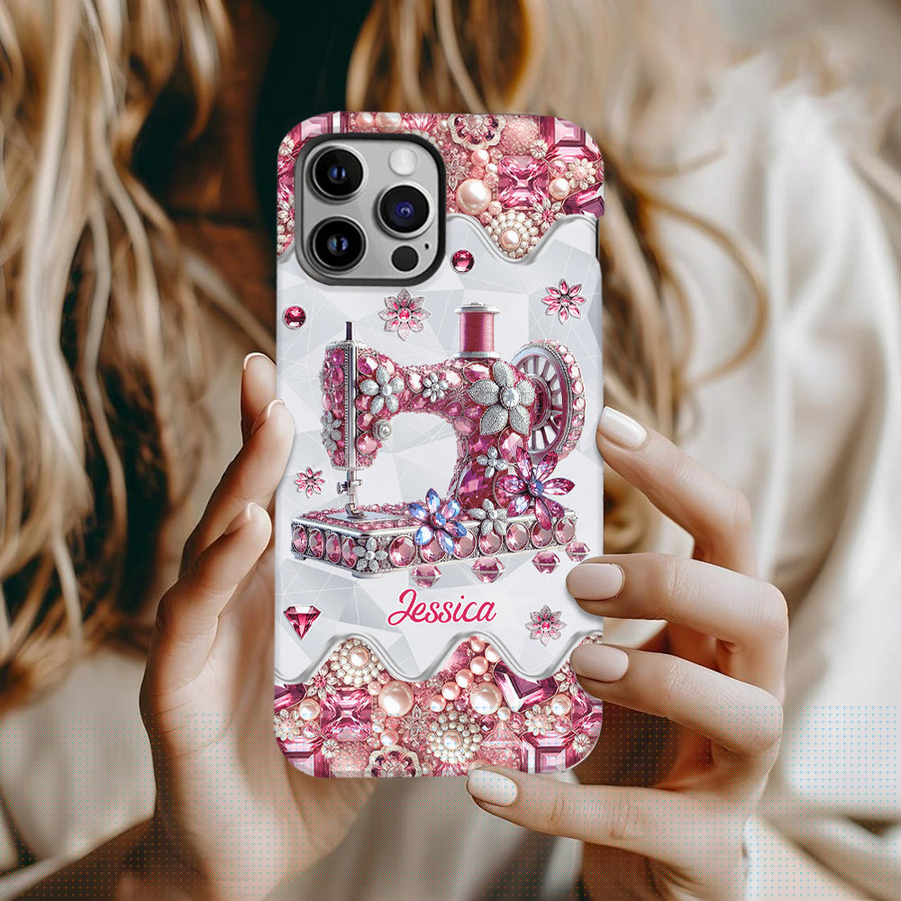 Just A Girl Who Loves Sewing - Personalized Sewing Full Print Phone Case