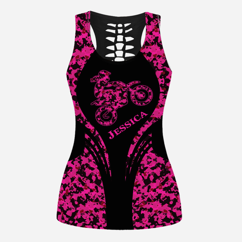 Dirt Girls - Personalized Dirt Bike Hollow Tank Top and Leggings