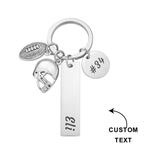 Football Items - Personalized Football Sport Keychain