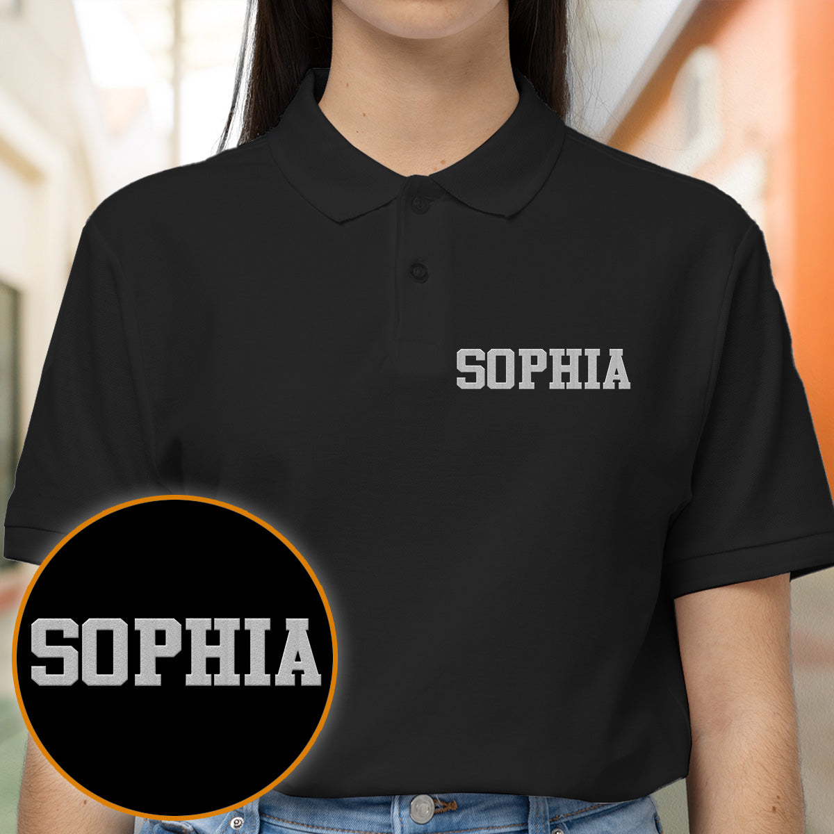 Custom Name - Personalized Aunt Embroidered Polo Shirt