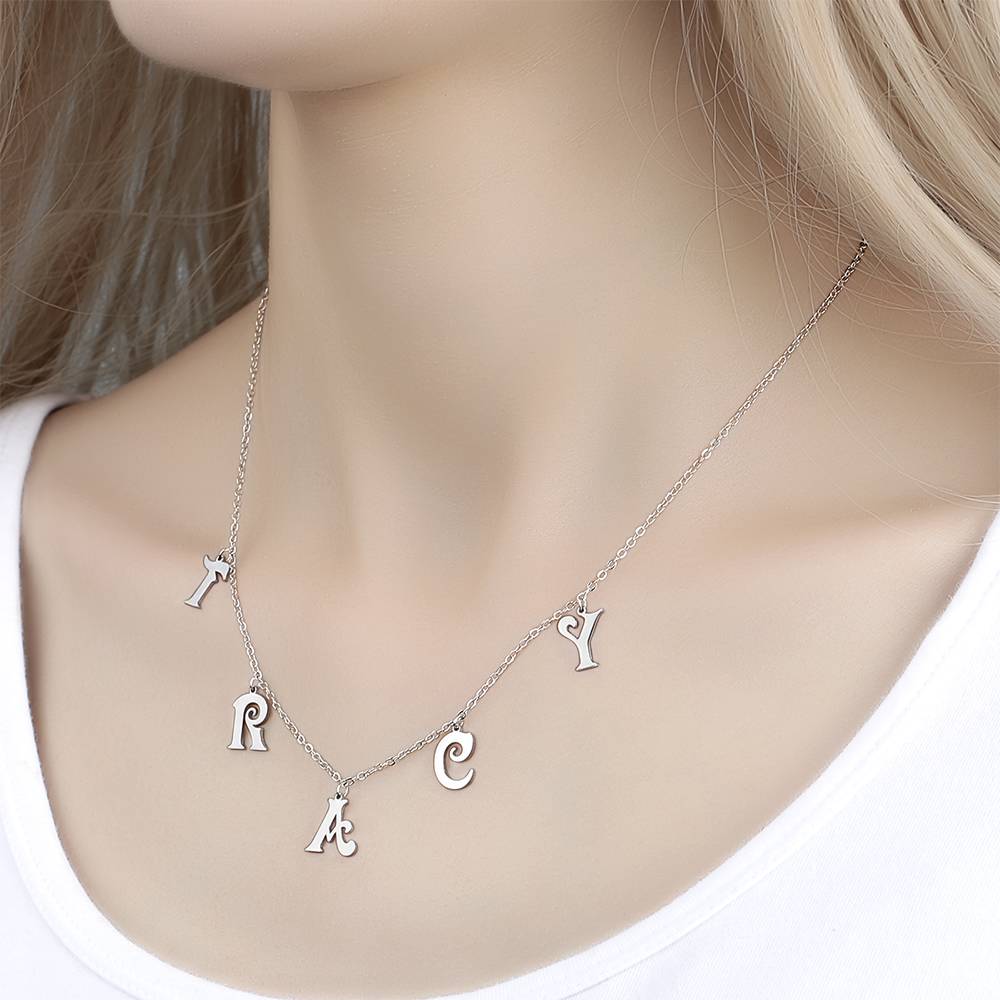 Letter Initials - Personalized Initials Necklace