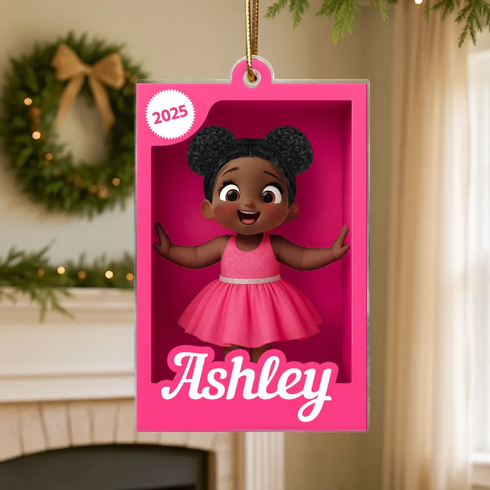 Custom Cartoon Girl Acrylic Ornament for Kids