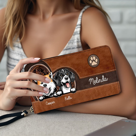 Custom Dog Breed Leather Wallet – Stylish & Sentimental Personalized Gift for Pet Owners – Elegant & Durable Design