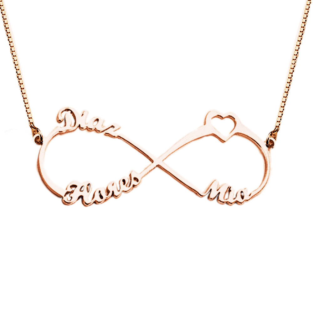 Personalized Three Names Infinity Necklace