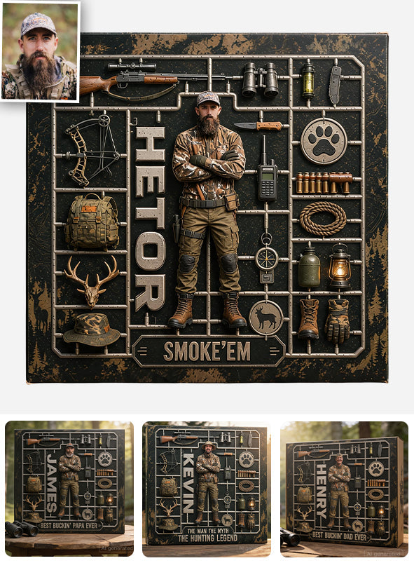 Hunting Dad - Personalized Hunting Custom Shaped Acrylic Plaque