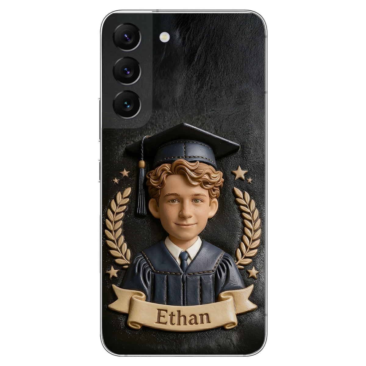 Graduation Gift - Personalized Graduation 3D Embossed Leather Phone Case