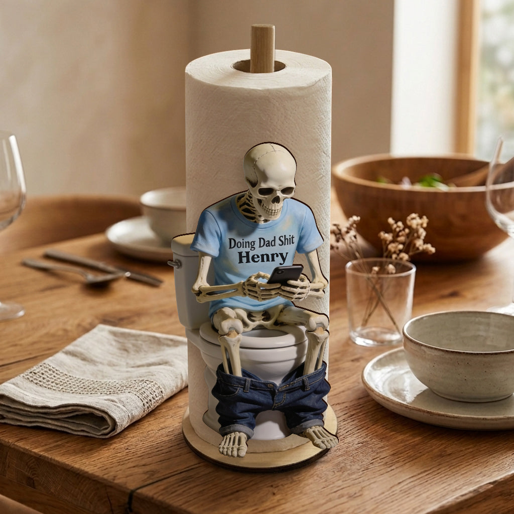 Doing Dad Sh*t - Personalized Father Paper Towel Stand