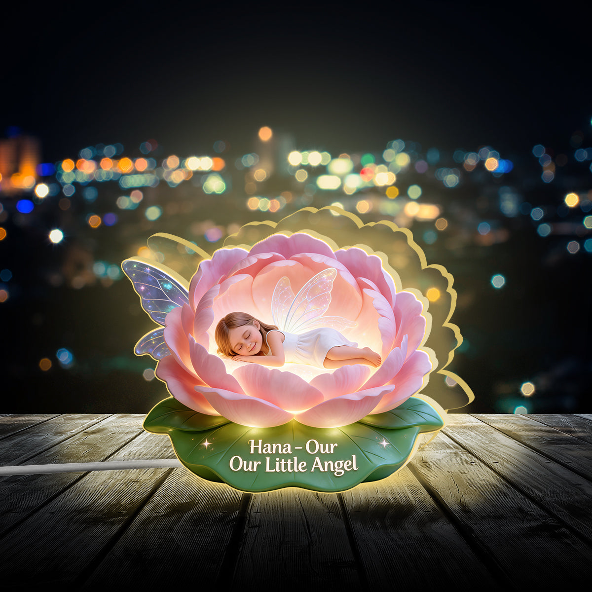 Gift for Your Little Angel - Personalized Kid Acrylic LED Night Light