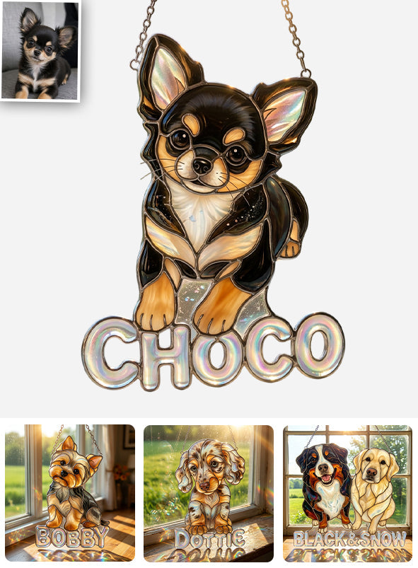Any Pet Photo - Personalized Dog 3D Printed Glass Suncatcher
