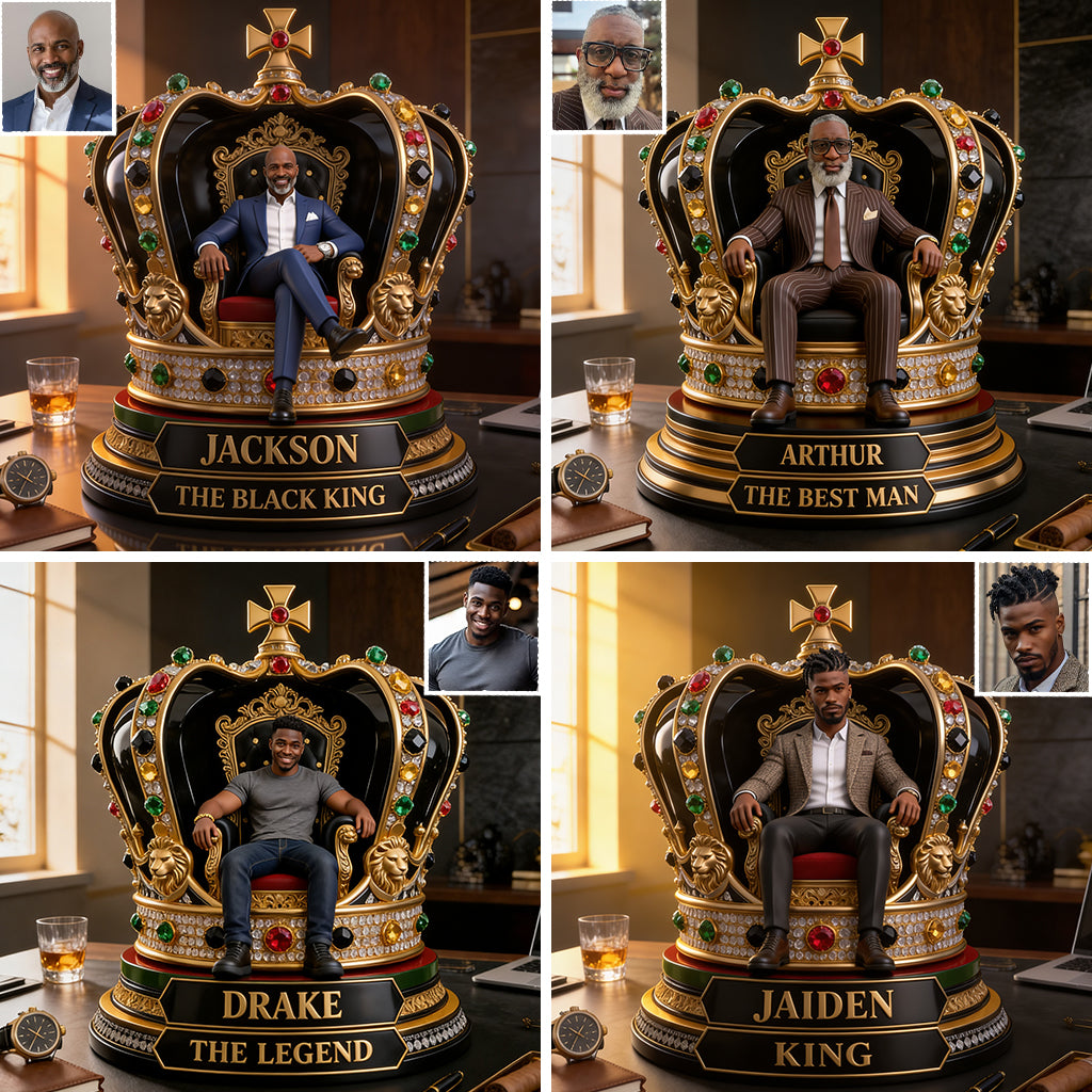 Custom Any Photo Black King - Personalized African American Custom Shaped Acrylic Plaque