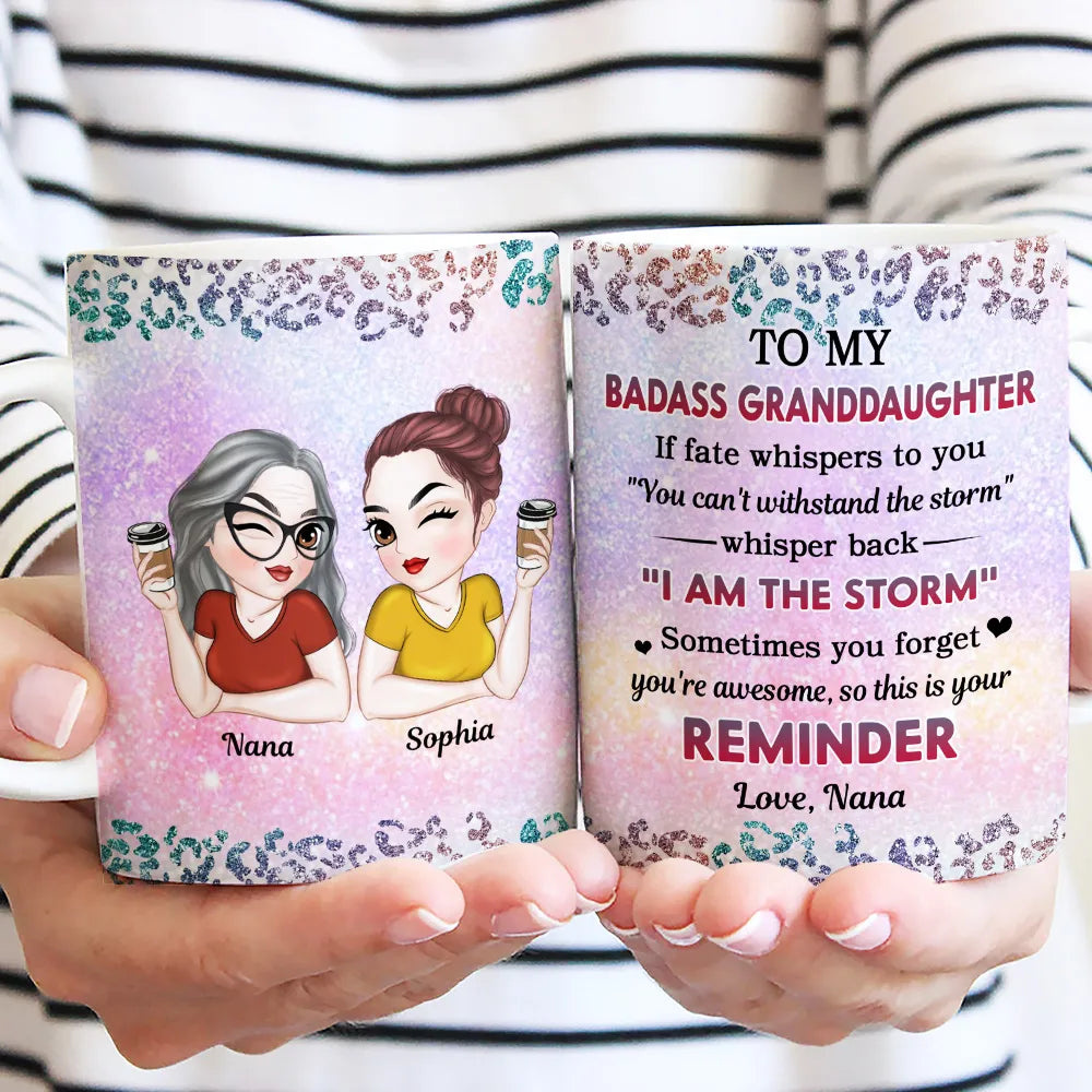 Inspirational White Ceramic Mug, A Special Gift from Mom or Grandma to Daughter or Granddaughter