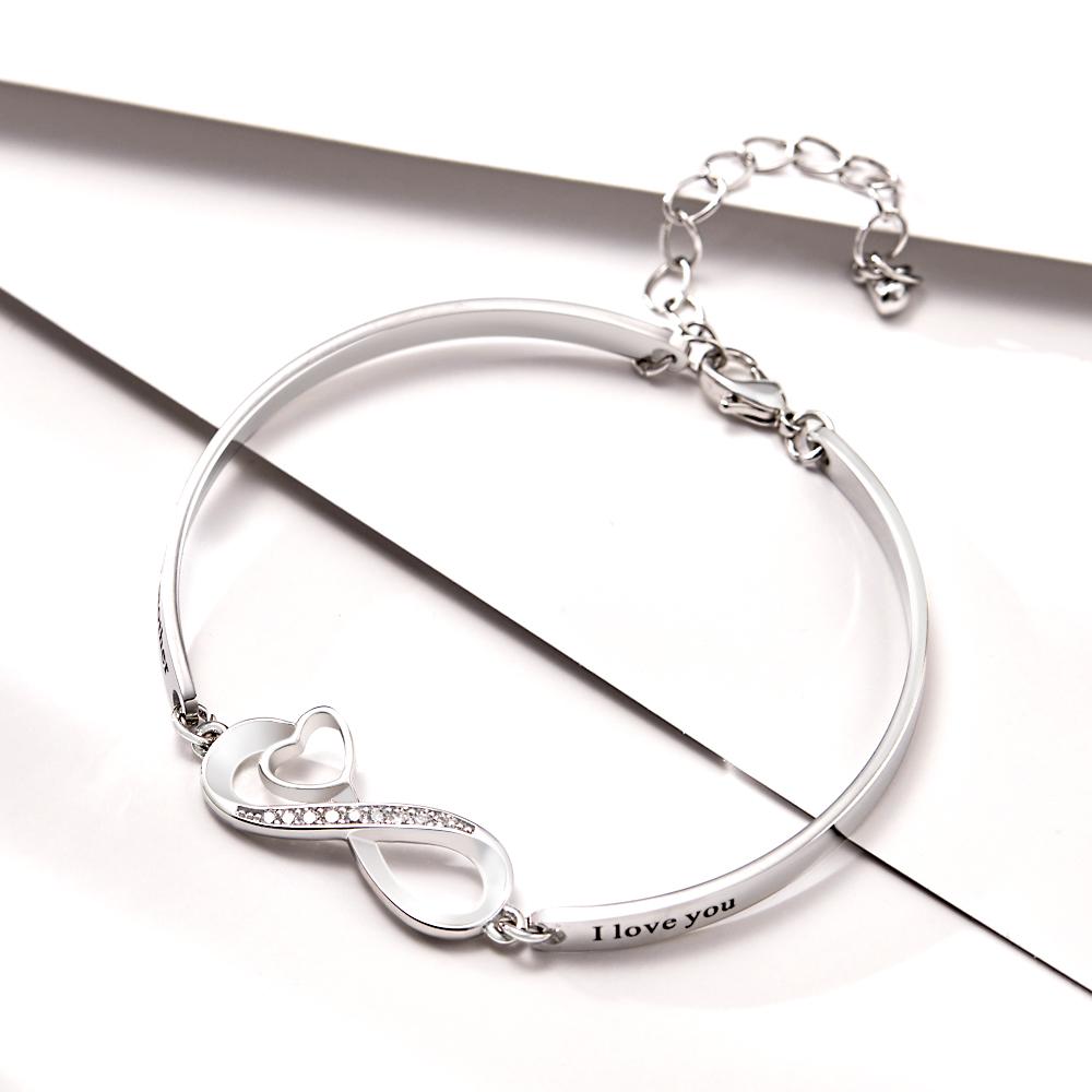 Any Names - Personalized Engraved Bracelet Infinity Symbol