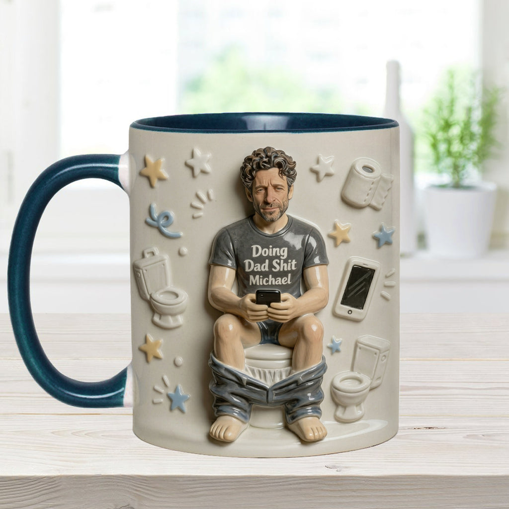 Best Time Of Day - Personalized Father Accent Mug & Coaster