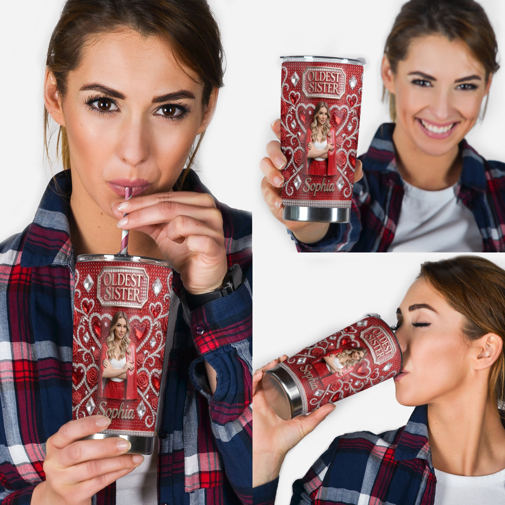Custom Any Photo - Personalized Sibling Tumbler