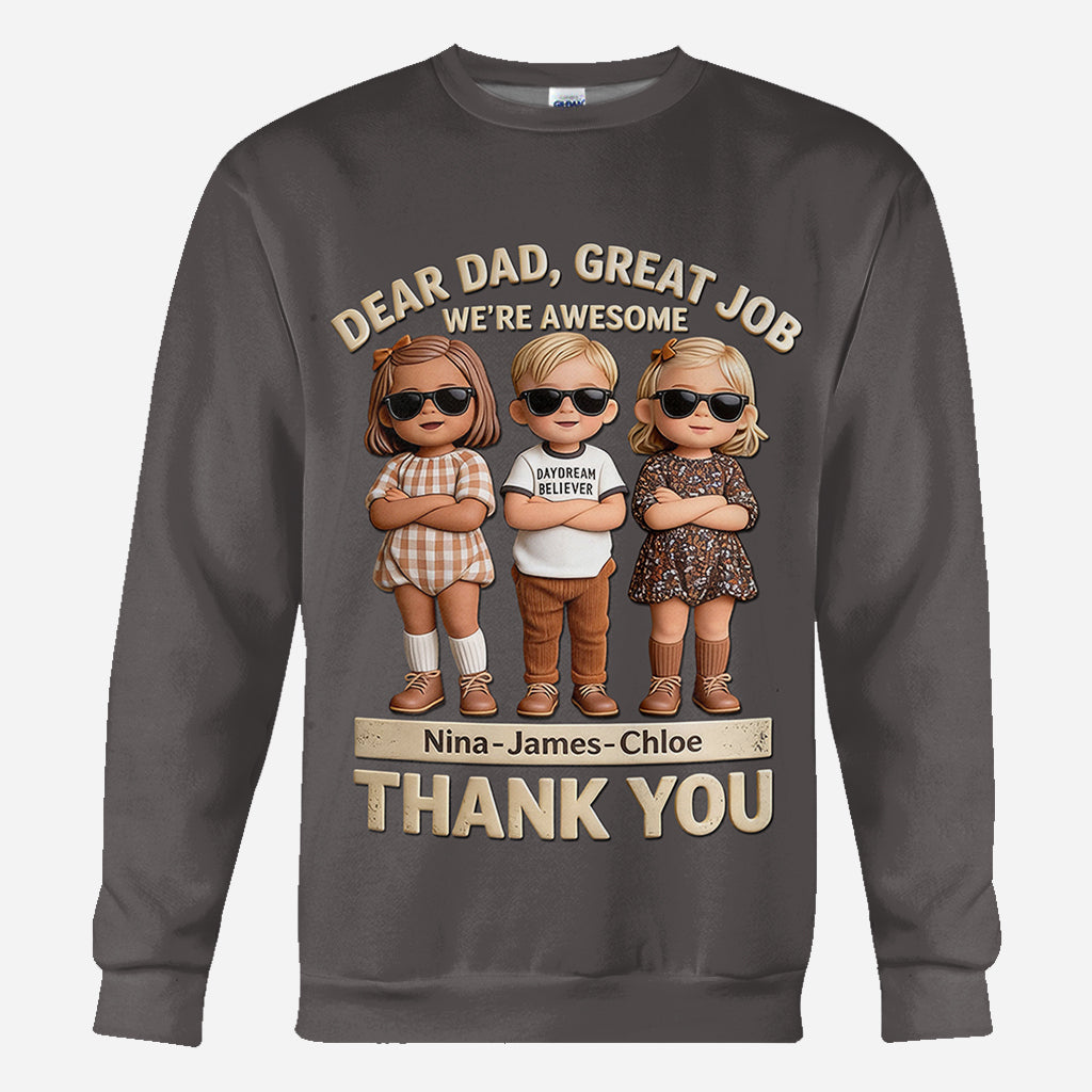 Great Job Dad - Personalized Father All Over Shirt